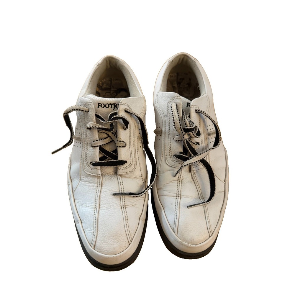 Women's 9 Golf Shoes FootJoy eComfort White Leather Soft Spike 98675